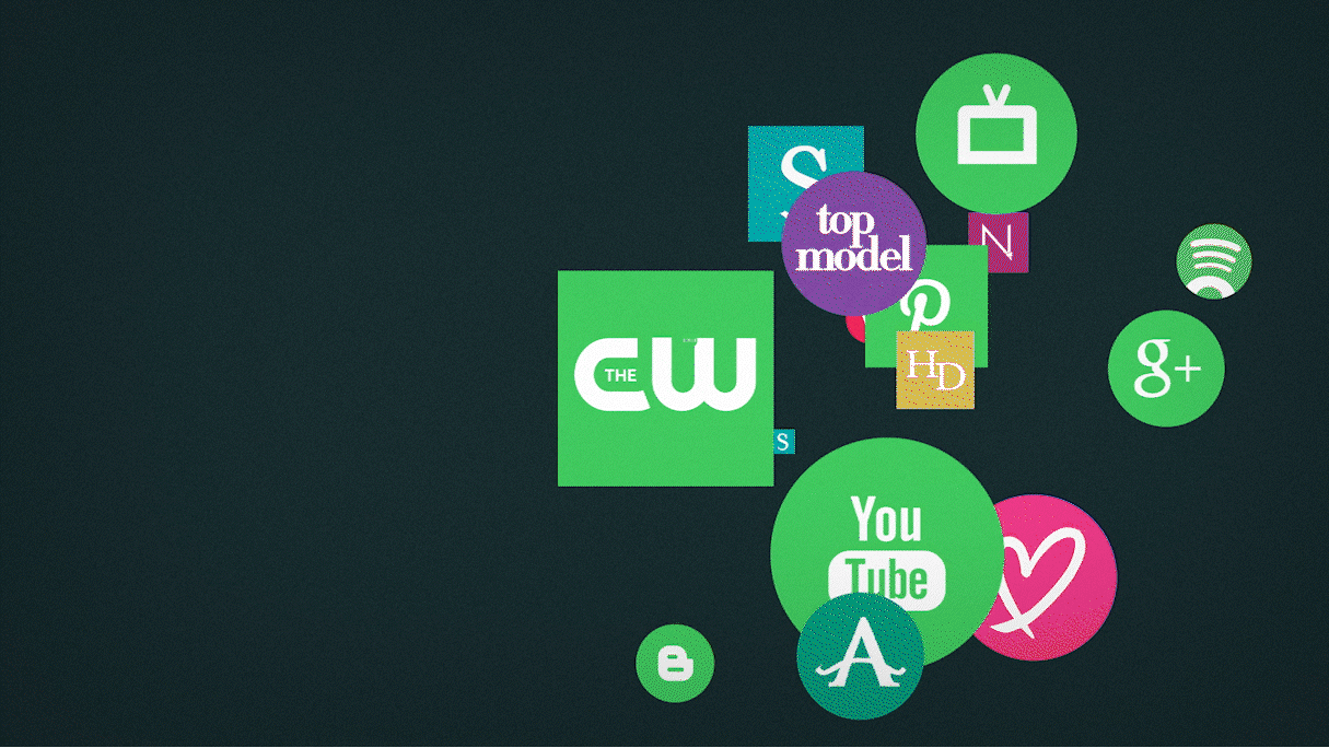 TV NOW animated brand graphic